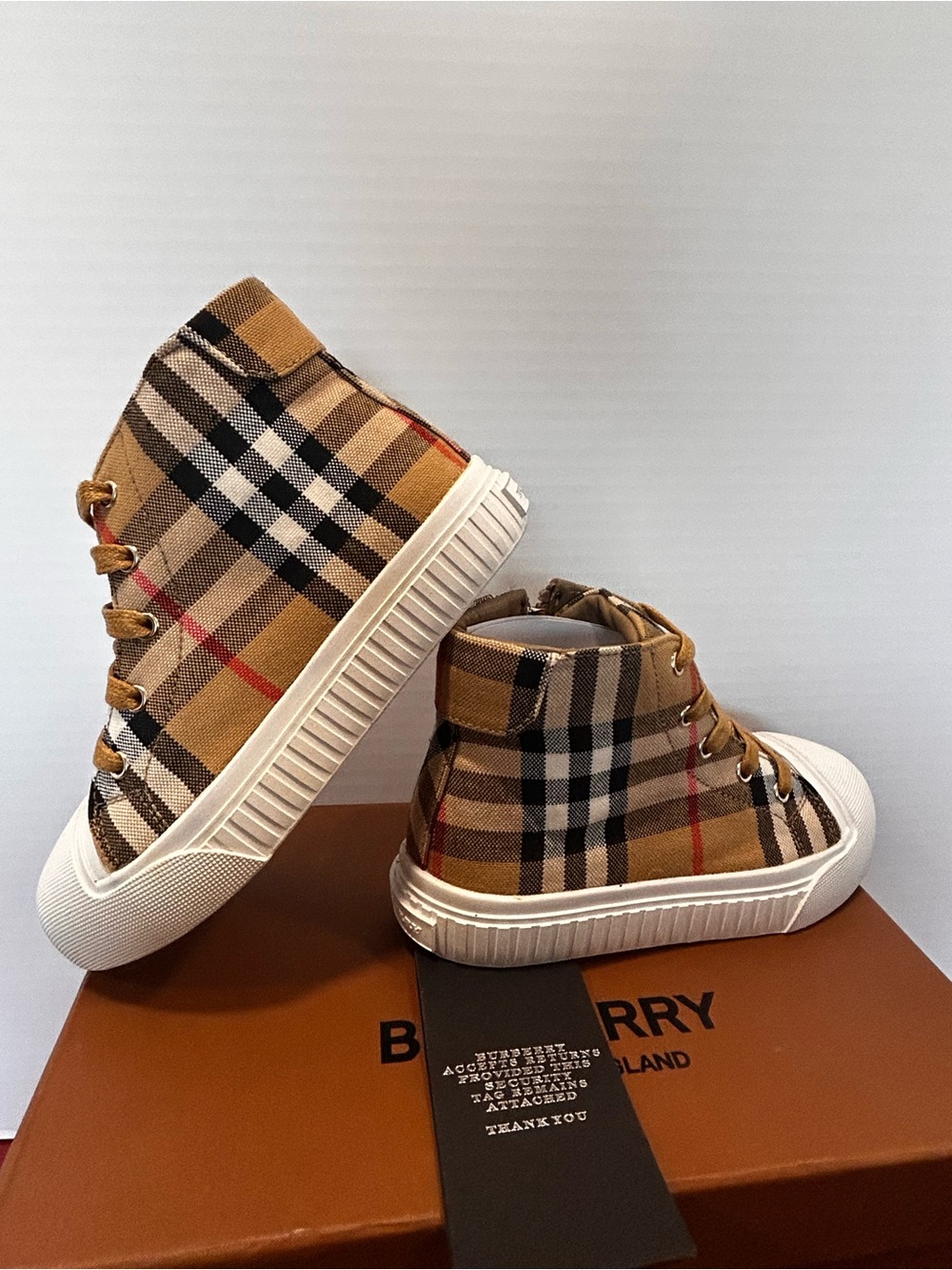 Burberry kids High-Top Sneakers